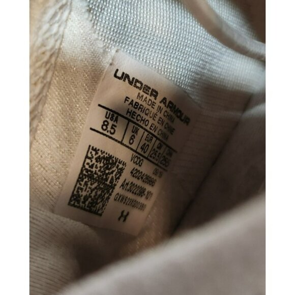 Under Armour Project Rock 2 Womens 8.5 Training Shoes 3022398 Onyx White - Picture 10 of 11